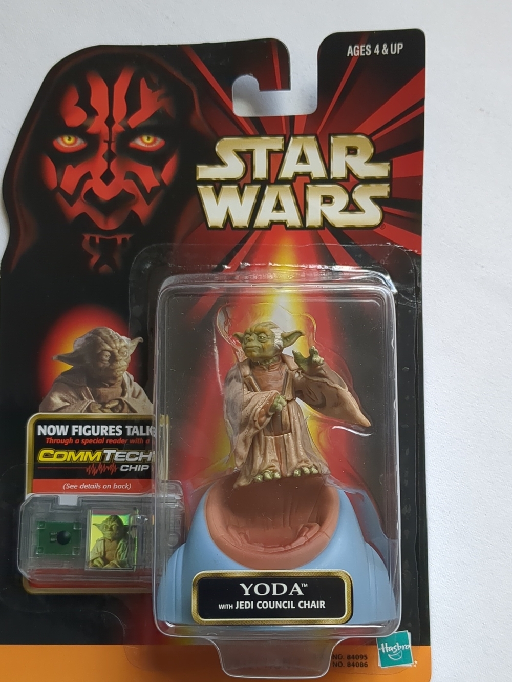 Star Wars Yoda Jedi  Council Chair Action Figure With Commtech 1998